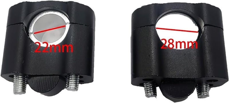 XDF 7/8" to 1 1/8" HandleBar Risers Mount Clamps Risers Adaptor for Dirt Pit Bike ATV Motorcycle (BLACK) - Image 2
